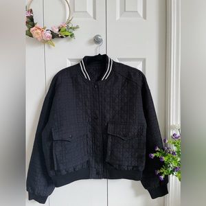 Black bomber jacket